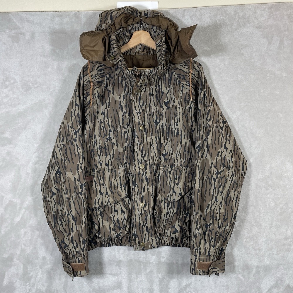 Vtg Columbia 4-in-1 Hunting Jacket Mens Large Mossy Oak Original Camo No Liner